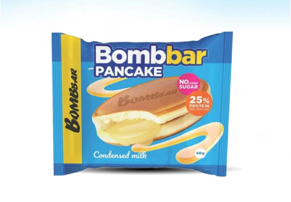 פנקייק חלבון במילוי קרם בטעם חלב מרוכז