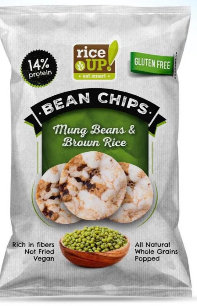 פרכיות קריספיות במיוחד אורז חום ואפונה