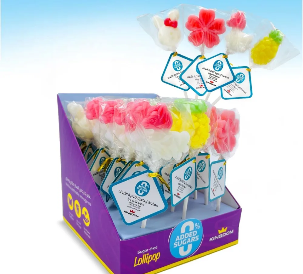 סוכריות על מקל ללא סוכר (צורות אקראיות) המחיר ליחידה