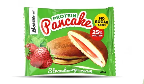 פנקייק חלבון במילוי קרם בטעם תות