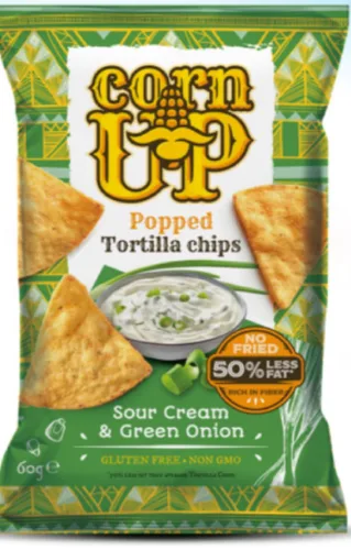 חטיף תירס בטעם שמנת חמוצה ובצל ירוק