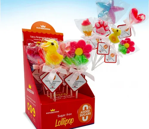 סוכריות על מקל ללא סוכר (צורות אקראיות) המחיר ליחידה