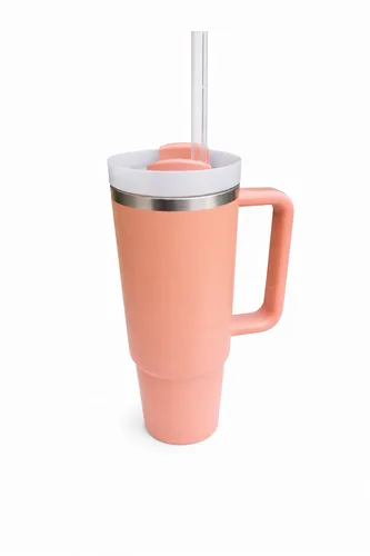 כוס גדולה לשתייה קרה עם קשית