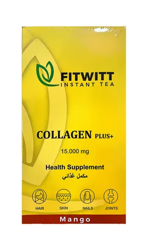 משקה קולגן בטעם מנגו Hydrolized Peptide קופסה מכילה 30 מנות לחיזוק השיער, המפרקים, הציפורניים, והעור