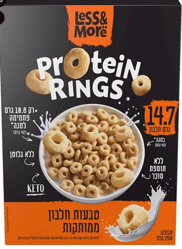 קורנפלקס טבעות חלבון מתוקות דל פחמימה ללא סוכר