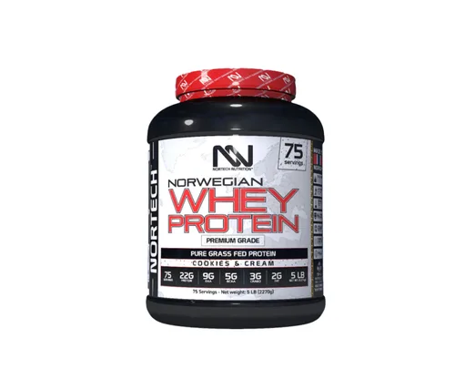 אבקת חלבון מי גבינה ללא סוכר ללא גלוטן ללא לקטוז 2.27 ק"ג בטעם עוגיות